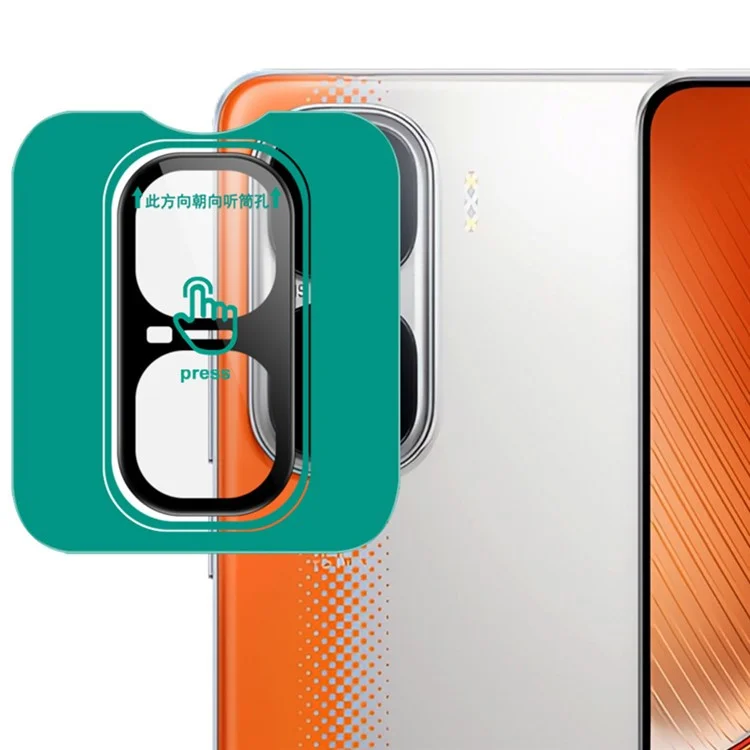 IMAK Per vivo iQOO Neo10 Pro 5G / iQOO Neo10 5G Protezione in vetro temperato per obiettivo della fotocamera con cornice di posizionamento automatico (versione nera)
