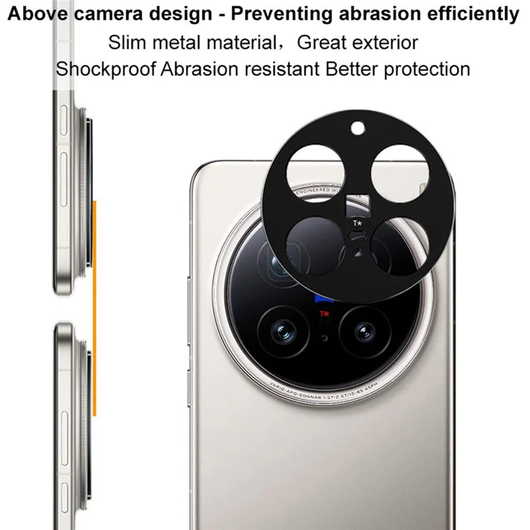 Protector de lente de cámara de metal IMAK para vivo X200 Pro 5G, cubierta protectora de lente
