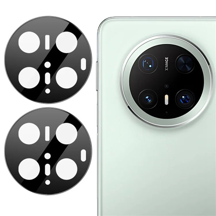 2 unidades para Huawei Mate 70 Pro / Mate 70 Pro+ Protetor de lente da câmera Filme de vidro temperado de impressão de seda para lente traseira