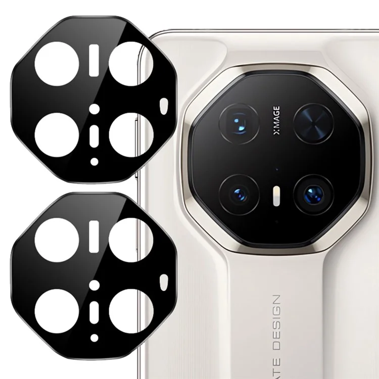 2 pezzi per Huawei Mate 70 RS Ultimate Protettore obiettivo fotocamera Pellicola in vetro temperato con stampa in seta per obiettivo posteriore