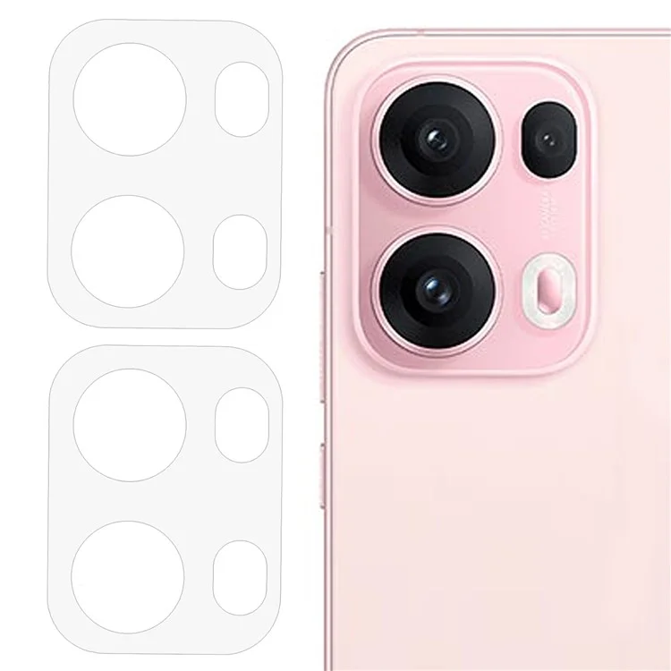 2 peças para Oppo Reno13 Pro 5G Protetor de lente da câmera Película de vidro temperado antirrisco de borda ARC 3D