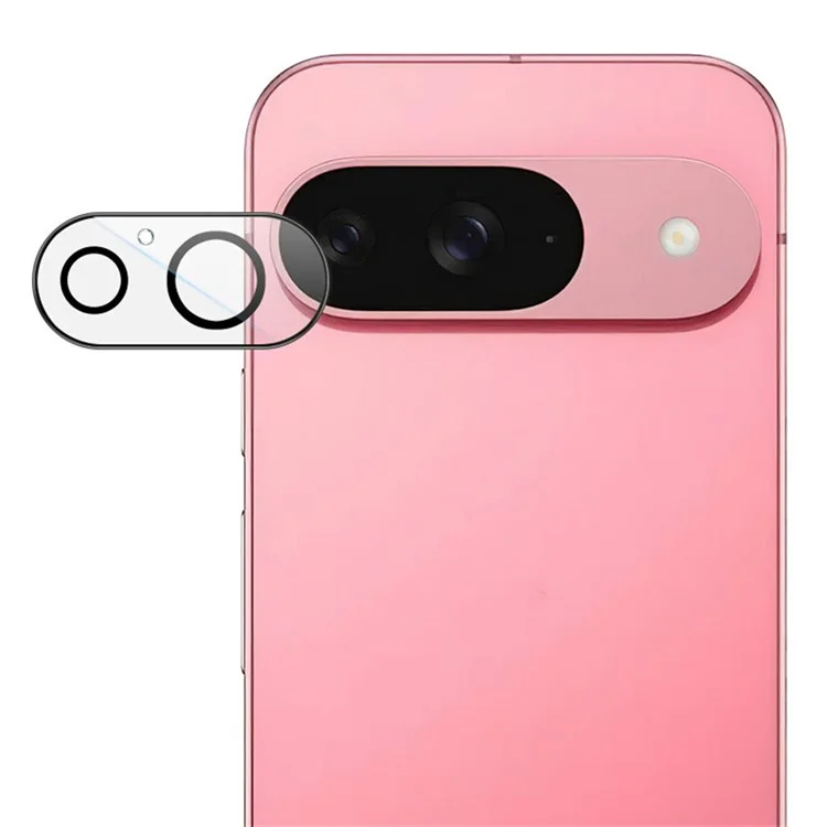 IMAK pour Google Pixel 9 Protecteur d'objectif de caméra en verre trempé (Version noire)