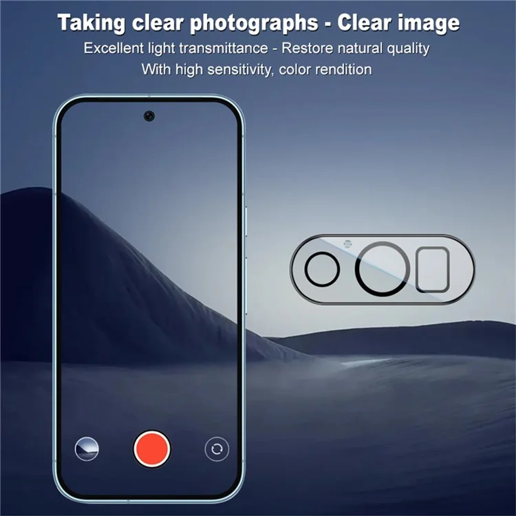 IMAK For Google Pixel 9 Pro Camera Lens Protector Tempered Glass Lens Film (Black Version)