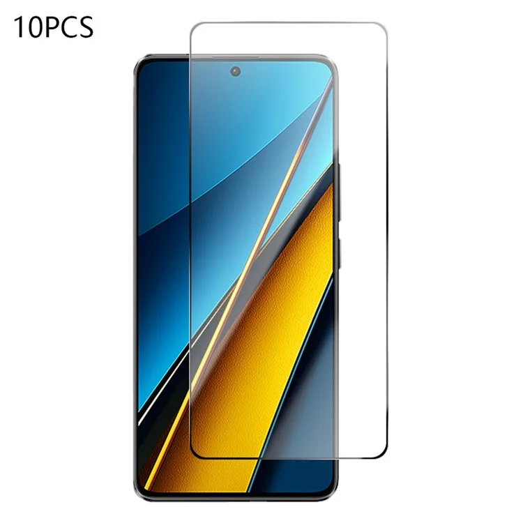 RURIHAI 10 unidades para Xiaomi Poco F7 Ultra 5G Filme de vidro de alumínio-silício de alta resistência 0,26 mm 2,5D Protetor de tela