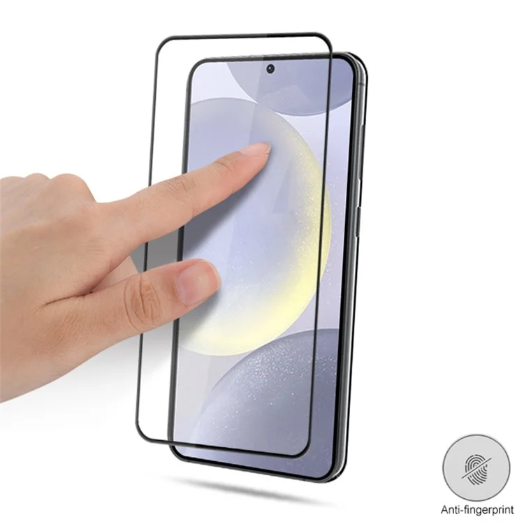 MOCOLO 25 unidades para protetor de tela de tela completa Samsung Galaxy S25 Vidro temperado com borda de impressão em seda - Preto