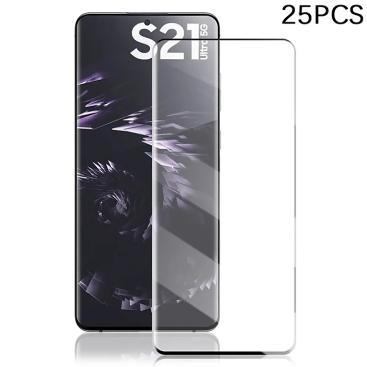 MOCOLO 25 unidades para Samsung Galaxy S21 Ultra 5G Protector de pantalla Película de vidrio templado curvo 3D
