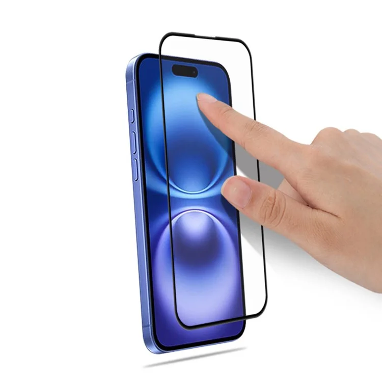 MOCOLO 25 Protecteurs d'écran en verre trempé 3D incurvés avec colle complète pour iPhone 16 Plus