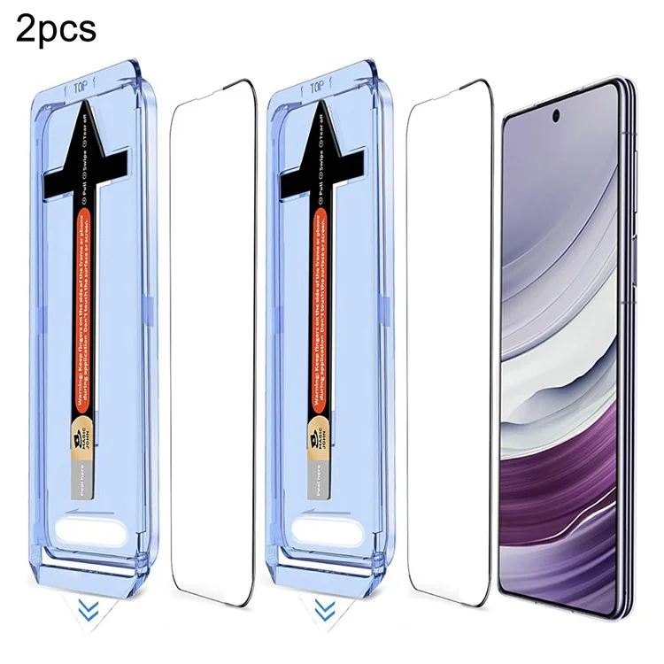 2 комплекта закаленного стекла HD Clear Screen Protector для Samsung Galaxy S25 с автоматическим инструментом для удаления пыли