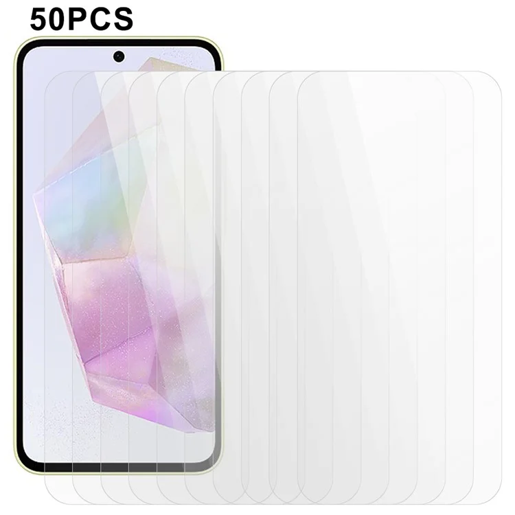 50 Stück für Samsung Galaxy A56 5G / A36 5G Displayschutzfolie 0,3 mm ultradünne gehärtete Glasfolie