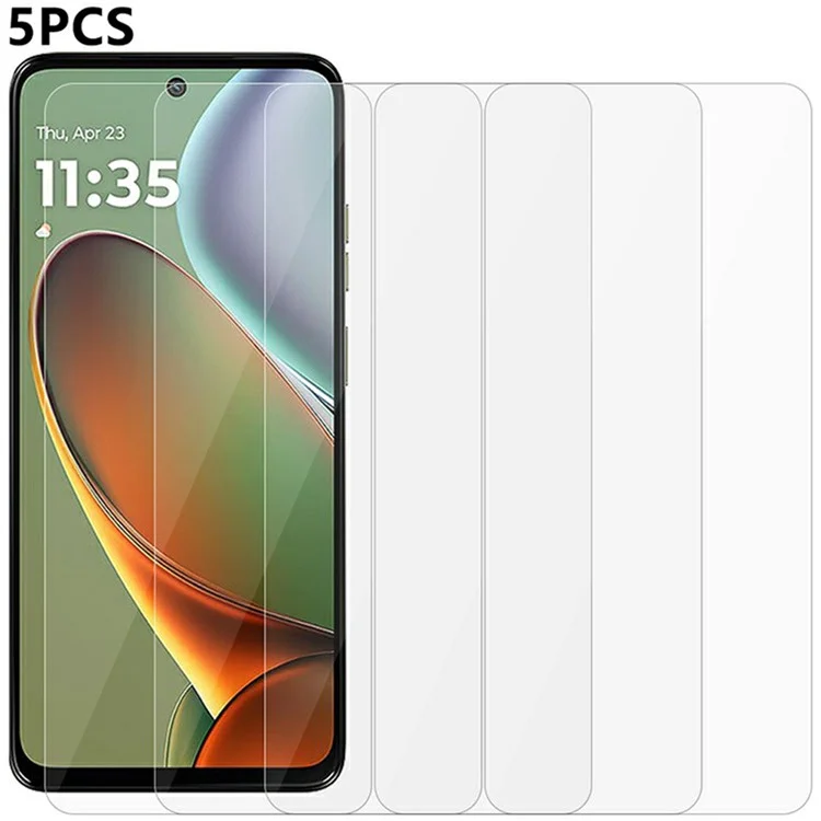 5 Stück für Motorola Moto G15 Power 4G Bildschirmschutz, 0,3 mm 2,5D gehärtetes Glas, klarer Film