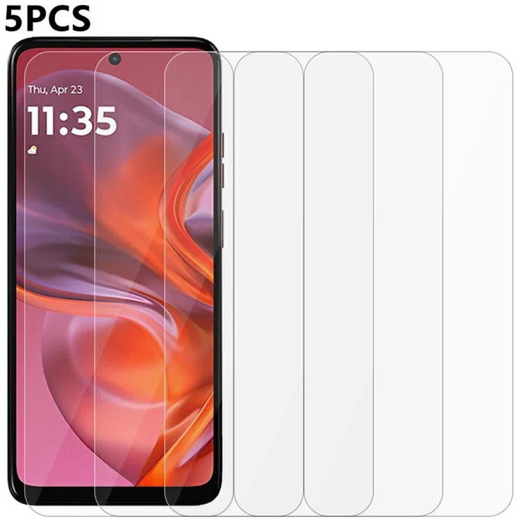 5 unidades de protector de pantalla de cristal templado transparente de 0.3 mm y 2.5D para Motorola Moto G05 4G