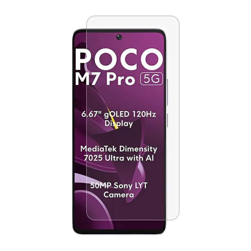 Для Xiaomi Poco M7 Pro 5G защитная пленка для экрана 0,3 мм ультра-прозрачная закаленная стеклянная пленка