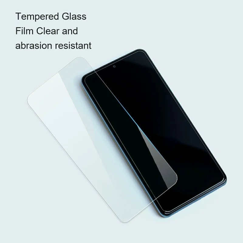 AMORUS para Xiaomi Poco M7 Pro 5G Protector de pantalla 2.5D Borde arqueado 9H Película de vidrio de alto aluminio-silicio