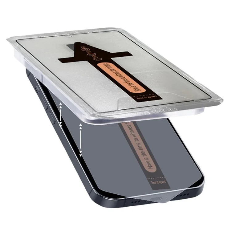 Para iPhone 13 Pro / 13 Protector de pantalla de vidrio templado anti espía con herramienta de eliminación automática de polvo