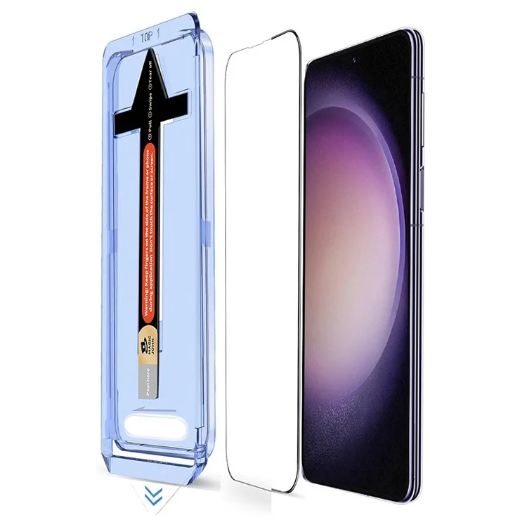 Protector de pantalla de vidrio templado HD y transparente para Samsung Galaxy S23 con herramienta de eliminación automática de polvo