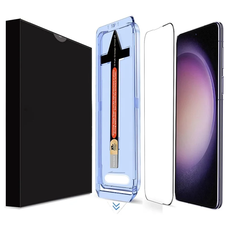 Protector de pantalla de vidrio templado HD y transparente para Samsung Galaxy S23 con herramienta de eliminación automática de polvo