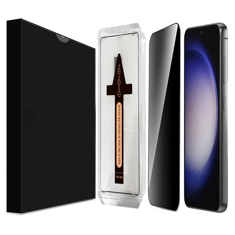 Для Samsung Galaxy S23+ Защитное стекло от шпионажа с автоматическим инструментом для удаления пыли