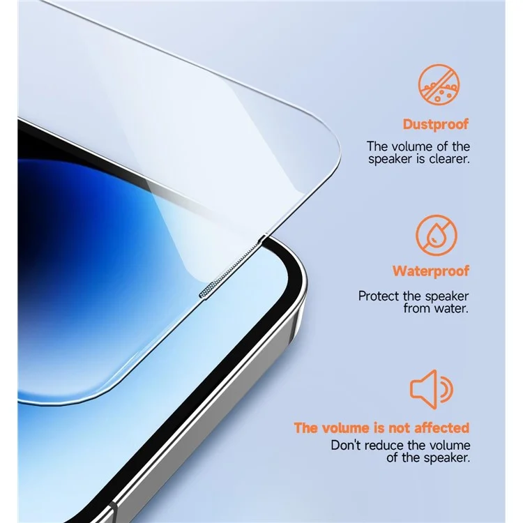 Protector de pantalla de vidrio templado HD transparente para iPhone 12 Pro Max con herramienta de eliminación automática de polvo