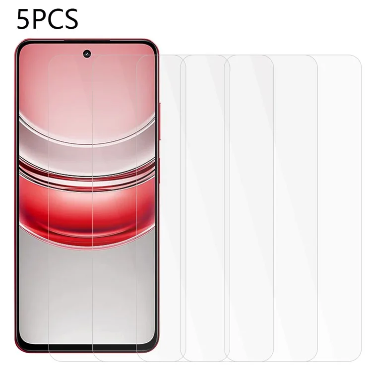 5 Stück für Realme 14x 5G Bildschirmschutz 0,3 mm 2,5D gehärtetes Glas Klarer Film