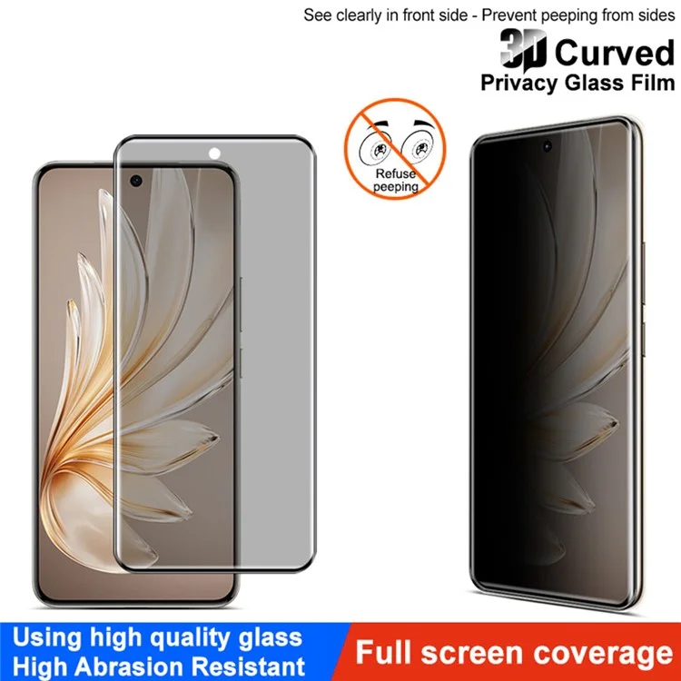 IMAK Para vivo S20 Pro 5G Anti Spy Protetor de tela de cobertura total Película de vidro temperado