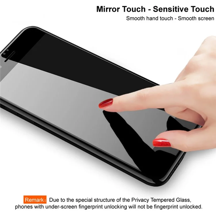 IMAK Para vivo S20 Pro 5G Anti Spy Protetor de tela de cobertura total Película de vidro temperado