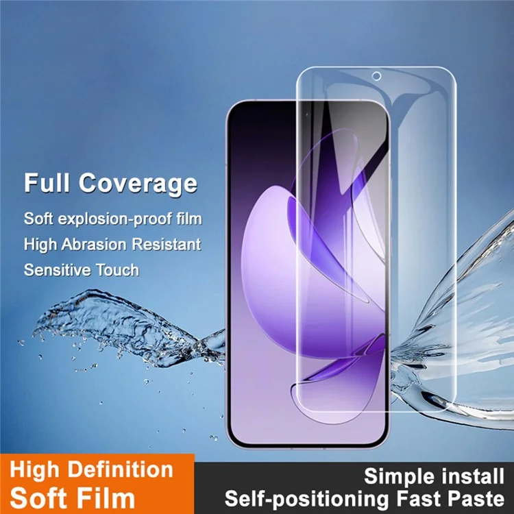 Pellicola idrogel IMAK di 4a generazione per Oppo Reno13 Pro 5G, protezione schermo completa, ultra chiara, morbida pellicola in TPU.