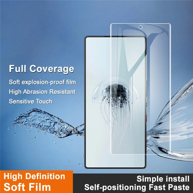 Film de protection d'écran en hydrogel IMAK de 4e génération pour ZTE nubia Red Magic 10 Pro 5G / 10 Pro+ 5G, film en TPU ultra-clair et doux pour plein écran.