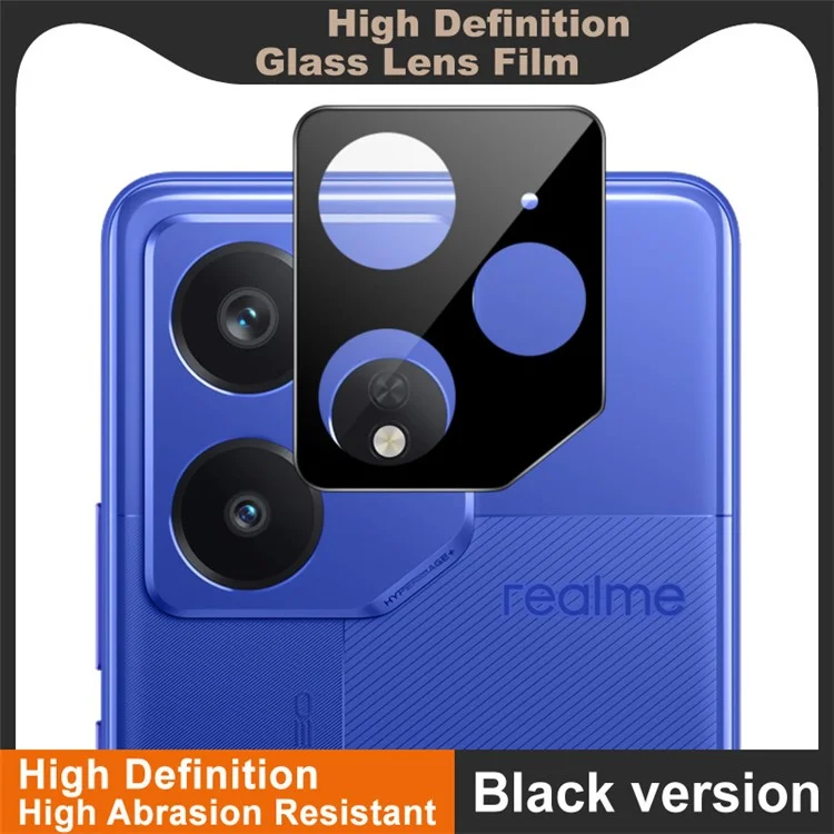 IMAK для Realme Neo7 5G Защитная пленка для камеры из закаленного стекла, HD-прозрачная (черная версия)