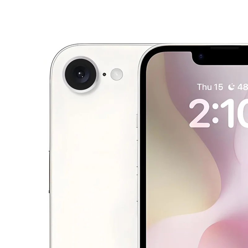 RURIHAI For iPhone 16e Camera Lens Protector Tempered Glass Metal Ring Lens Film - Silver