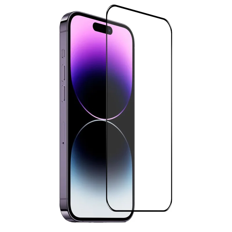 NORTHJO A+ Шелковая печать Full Screen Protector для iPhone 14 Pro Max, Высокий алюминиево-кремниевый стекло 0,3 мм 2,5D Анти-царапины Пленка