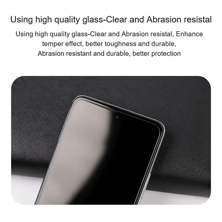 AMORUS Film de protection d'écran en verre haute résistance en alliage d'aluminium et de silicium, bords incurvés 2,5D, pour Xiaomi Poco X7 Pro 5G