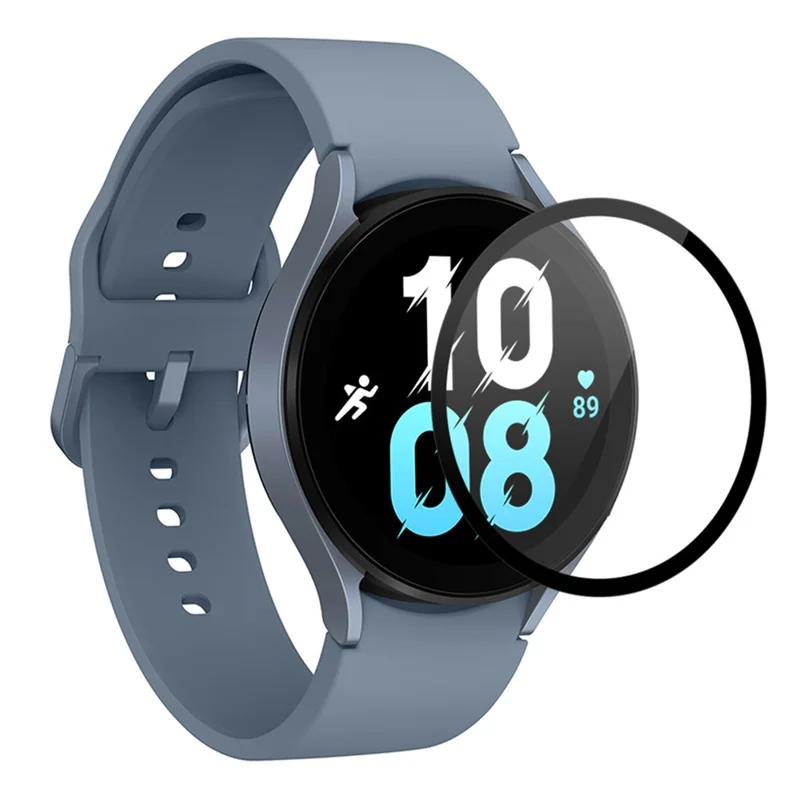 ENKAY HAT PRINCE Para Samsung Galaxy Watch 5 44mm Protector de Pantalla de Cristal Templado Anti-Arañazos Ultra Claro Película Protectora de Pantalla de Seda Impresa Cobertura Completa