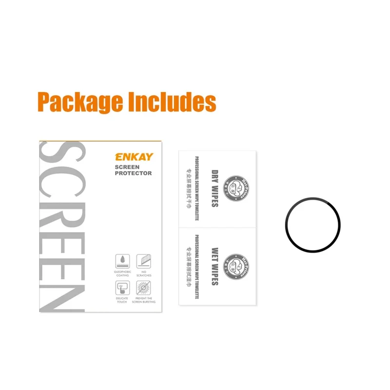 ENKAY HAT PRINCE Para Samsung Galaxy Watch 5 44mm Protector de Pantalla de Cristal Templado Anti-Arañazos Ultra Claro Película Protectora de Pantalla de Seda Impresa Cobertura Completa