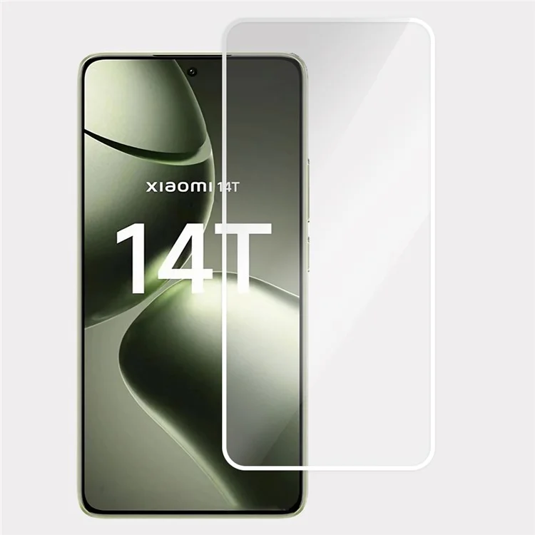 Защитная пленка для Xiaomi Redmi K70 Ultra / 14T Pro / 14T с полным клеевым покрытием, белой электролитической кромкой и высококачественным алюминиевым силиконовым стеклянным покрытием.