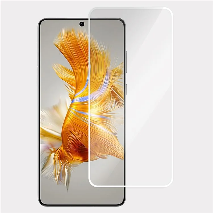 Для Huawei Mate 60 / Mate 50 4G защитная пленка для экрана с полным клеем, белой электролитической кромкой и высококачественным алюминиевым силиконовым стеклянным покрытием.