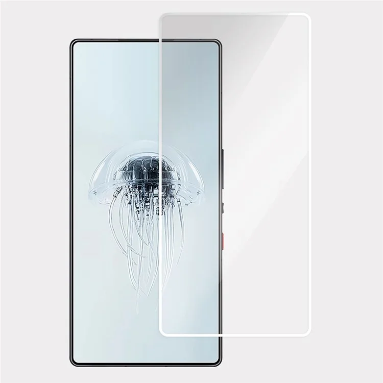 Protetor de tela com cola total, borda branca eletrolítica, alta película de vidro de silicone de alumínio para ZTE nubia Red Magic 10 Pro 5G / Z70 Ultra