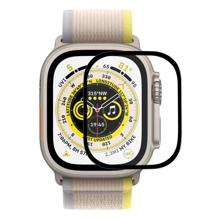 ENKAY HAT PRINCE Per Apple Watch Ultra 2 / Ultra 49mm Protezione Schermo in Vetro Temperato Seta Stampa 9H Copertura Totale HD Screen Film