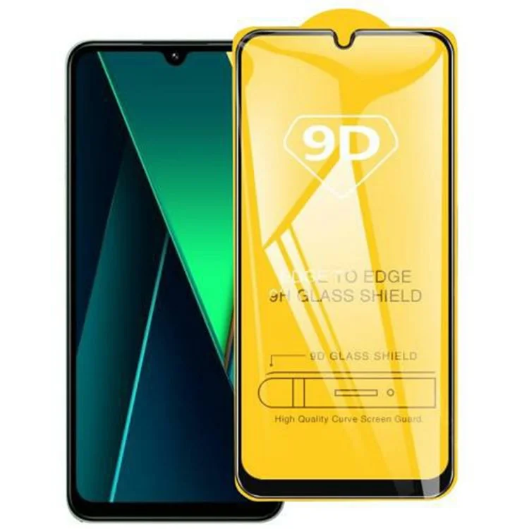 Protector de pantalla de vidrio templado con pegamento en los bordes y cobertura completa para Xiaomi Poco C75 5G