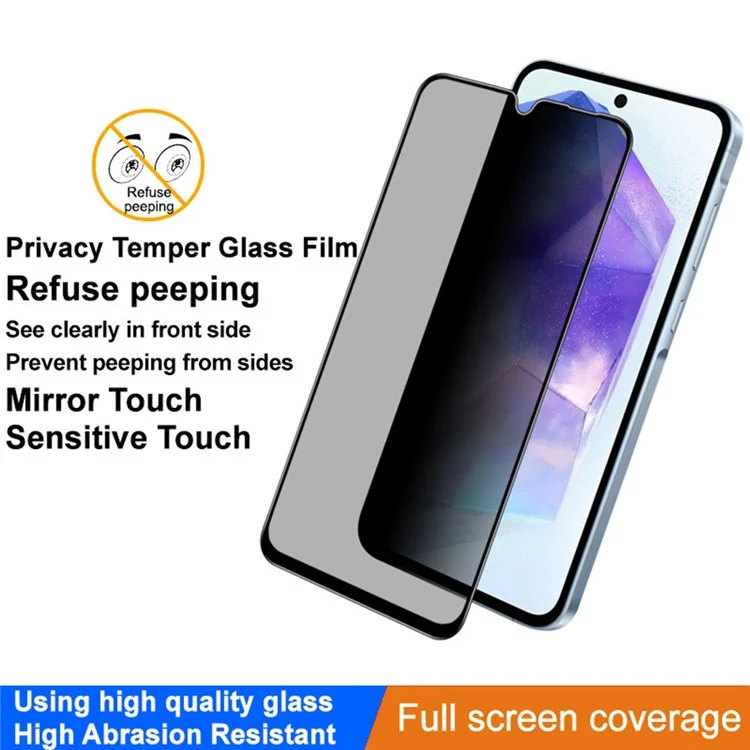 IMAK Schutzglas für Samsung Galaxy A26 5G, Blickschutz, vollständige Abdeckung