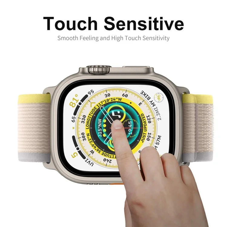 ENKAY HAT PRINCE 2Pcs / Set Protetor de Tela de Vidro Temperado para Apple Watch Ultra 2 / Ultra 49mm 9H HD Filme de Tela de Seda Impressa