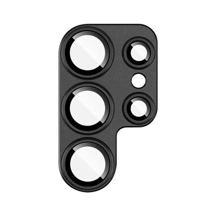 IMAK pour Samsung Galaxy S25 Ultra Film de lentille métallique Capuchon de lentille + Protecteur d'écran en verre trempé pour lentille - Noir