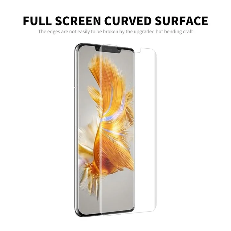 ENKAY HAT PRINCE for Huawei Mate 50 Pro 4G HD 3D Curved Screen Protector Full Coverage Sensitive Touch Hot Bending PET Film