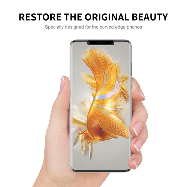 ENKAY HAT PRINCE for Huawei Mate 50 Pro 4G HD 3D Curved Screen Protector Full Coverage Sensitive Touch Hot Bending PET Film