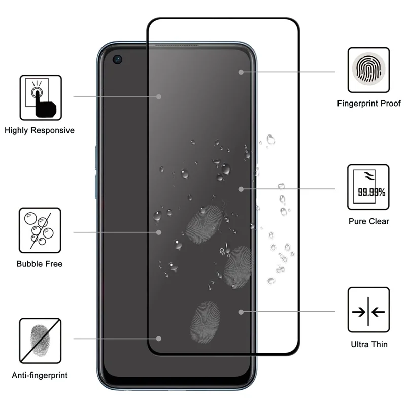 AGC Glass Screen Protector for OnePlus 13R 5G / Ace 5 Pro 5G / Ace 5 5G Full Glue Black Edge Screen Film