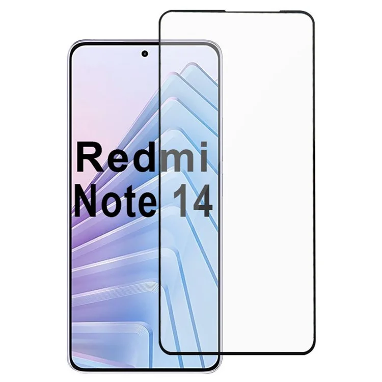 Für Xiaomi Redmi Note 14 5G Bildschirmschutz Hochwertige Aluminium-Silizium-Glasfolie mit 2,5D-Seidendruckfilm