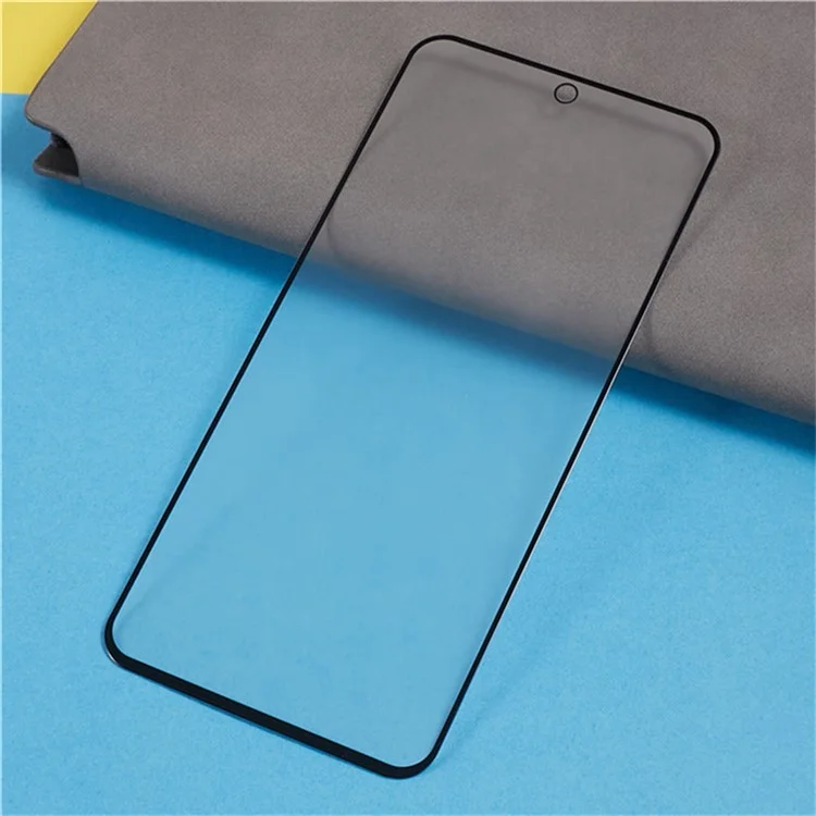Protetor de tela para Realme 14x 5G / C55 4G, borda preta, antirreflexo, antiimpressão digital, película de vidro temperado