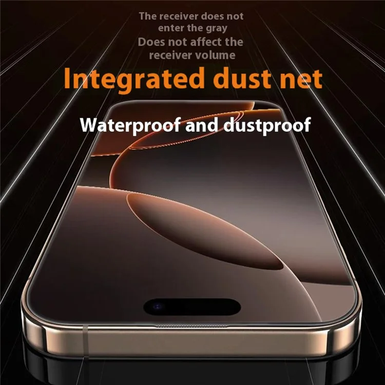 Pellicola protettiva per schermo CASEWORLD per iPhone 16 / 15 / 14 Pro in vetro temperato curvo 3D ultra sottile 0,15 mm con applicatore