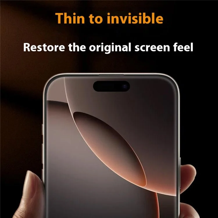 Pellicola protettiva per schermo CASEWORLD per iPhone 16 / 15 / 14 Pro in vetro temperato curvo 3D ultra sottile 0,15 mm con applicatore