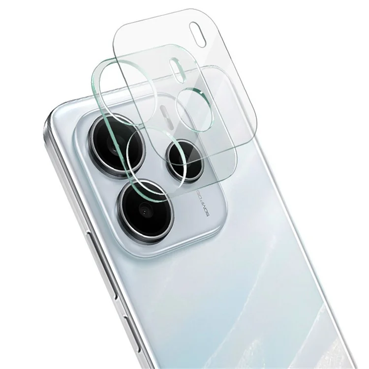 IMAK para Xiaomi Redmi Note 14 5G Protector de lente de cámara de vidrio templado + Tapa de lente acrílica