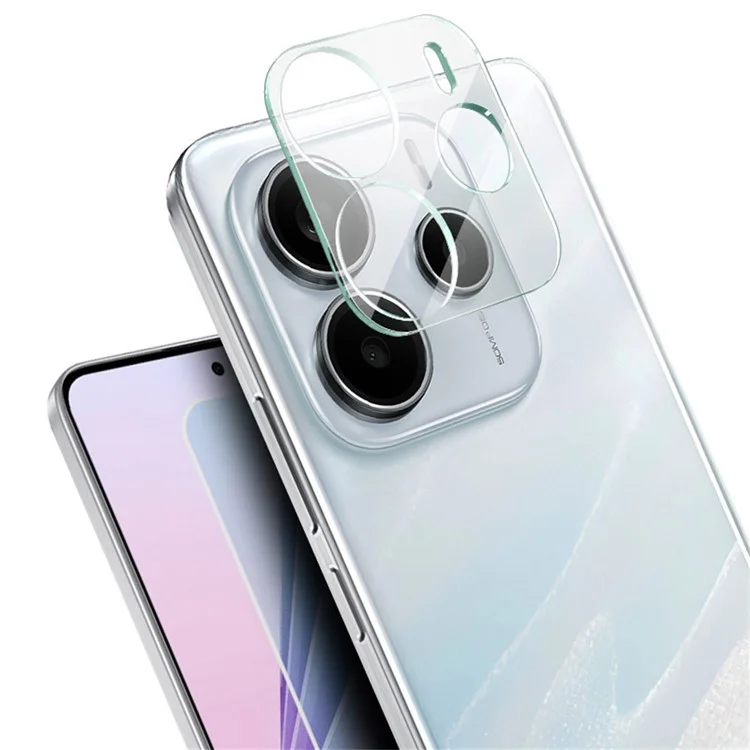 IMAK para Xiaomi Redmi Note 14 5G Protector de lente de cámara de vidrio templado + Tapa de lente acrílica